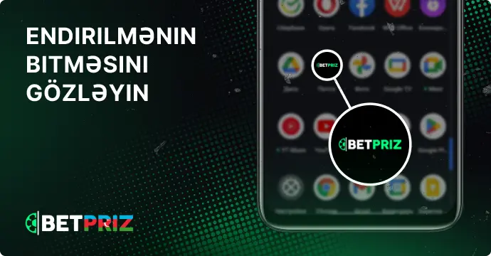 Android ekranında Betpriz